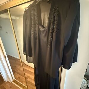 R&M Richards Black Beaded Dress